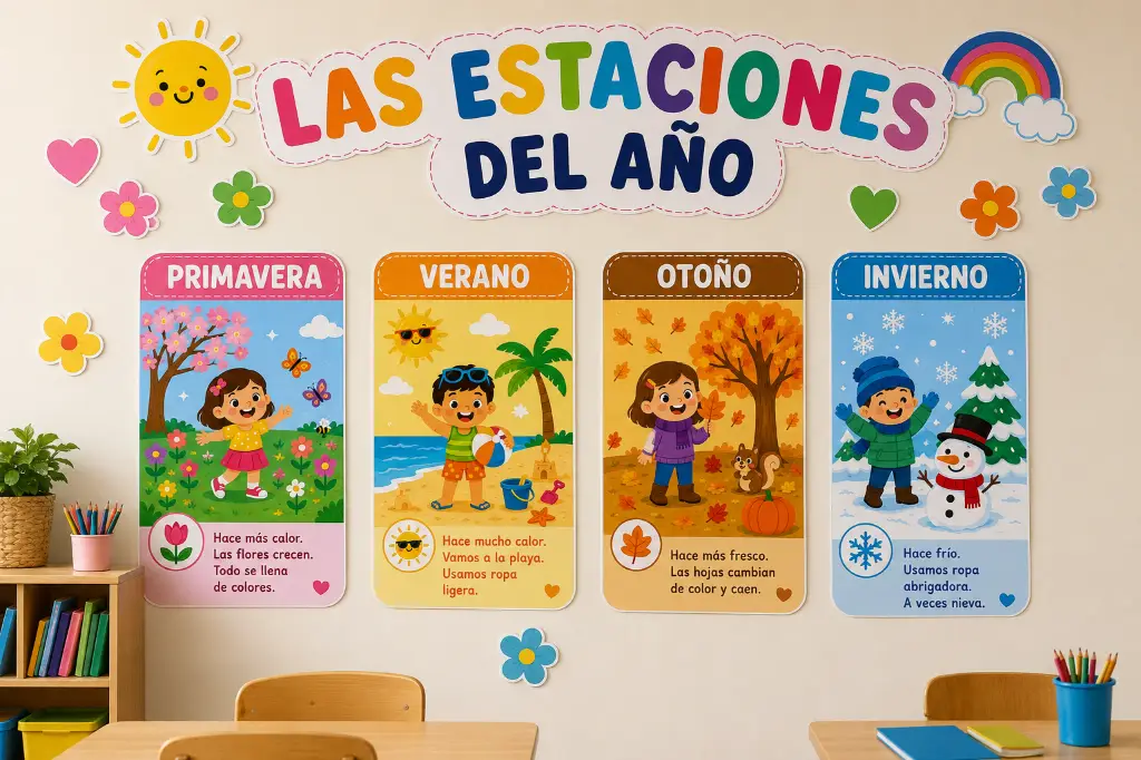 ¡Las Estaciones del Año más coloridas! 🌈✨