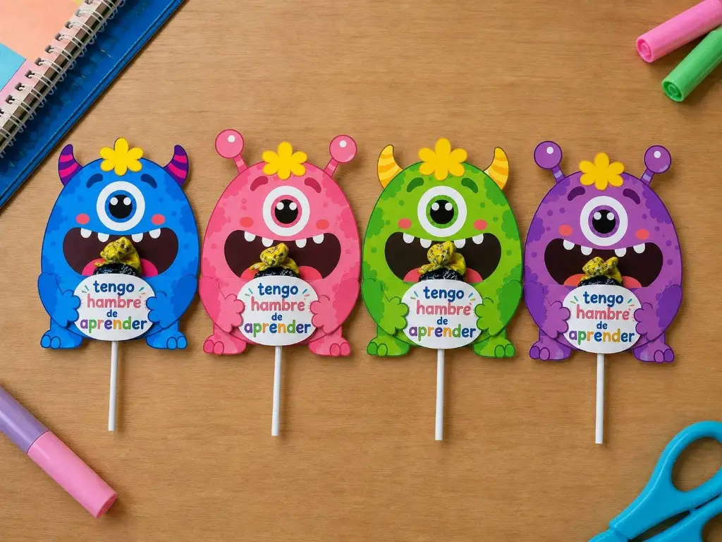 ¡Monstruitos con hambre de aprender! 👾🍭